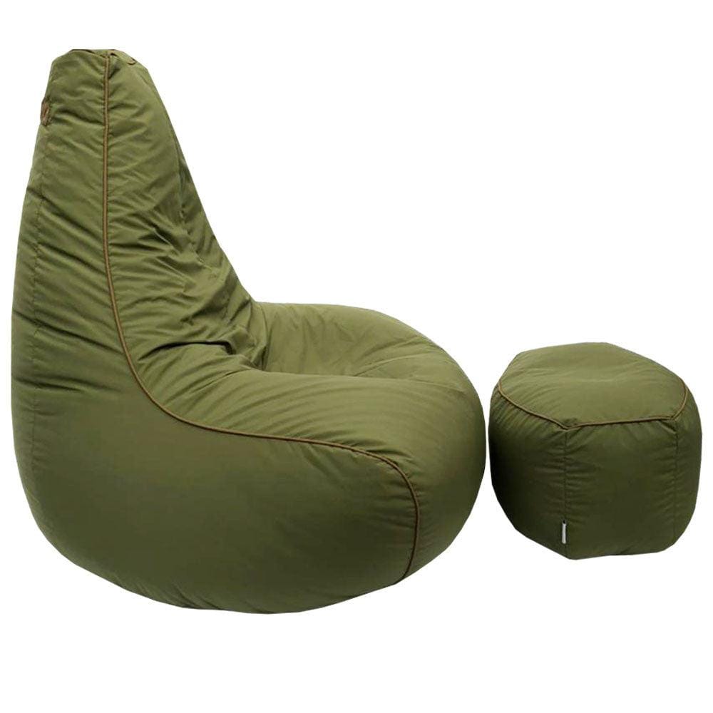 Pear Bean Bag Lounger with foot stool - Relaxsit