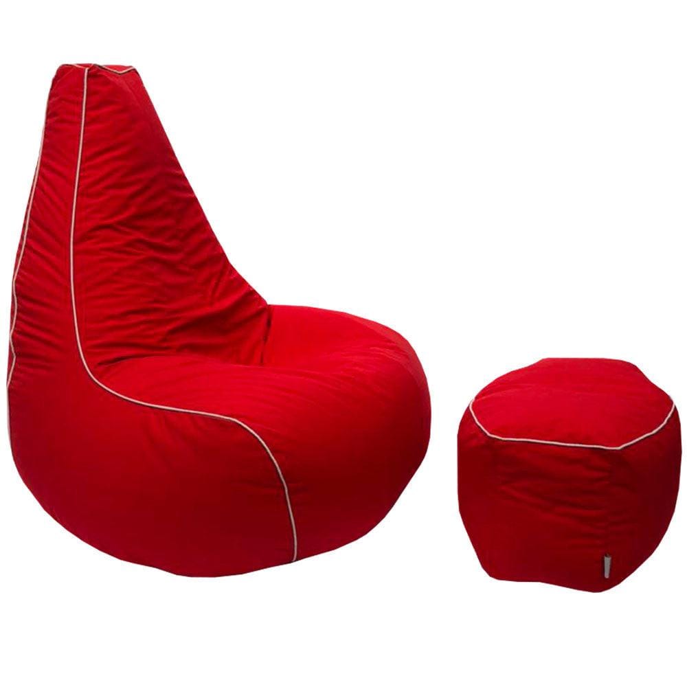 Pear Bean Bag Lounger with foot stool - Relaxsit