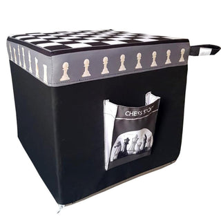 Relaxsit Funky Pouf Cube Luxury Living Room and Bedroom Seating Plus Footstool Size 16’’ x 16’’ x 15" Height -  - Relaxsit