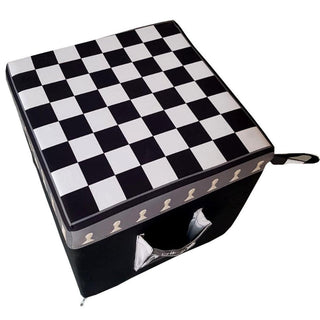 Relaxsit Funky Pouf Cube Luxury Living Room and Bedroom Seating Plus Footstool Size 16’’ x 16’’ x 15" Height -  - Relaxsit