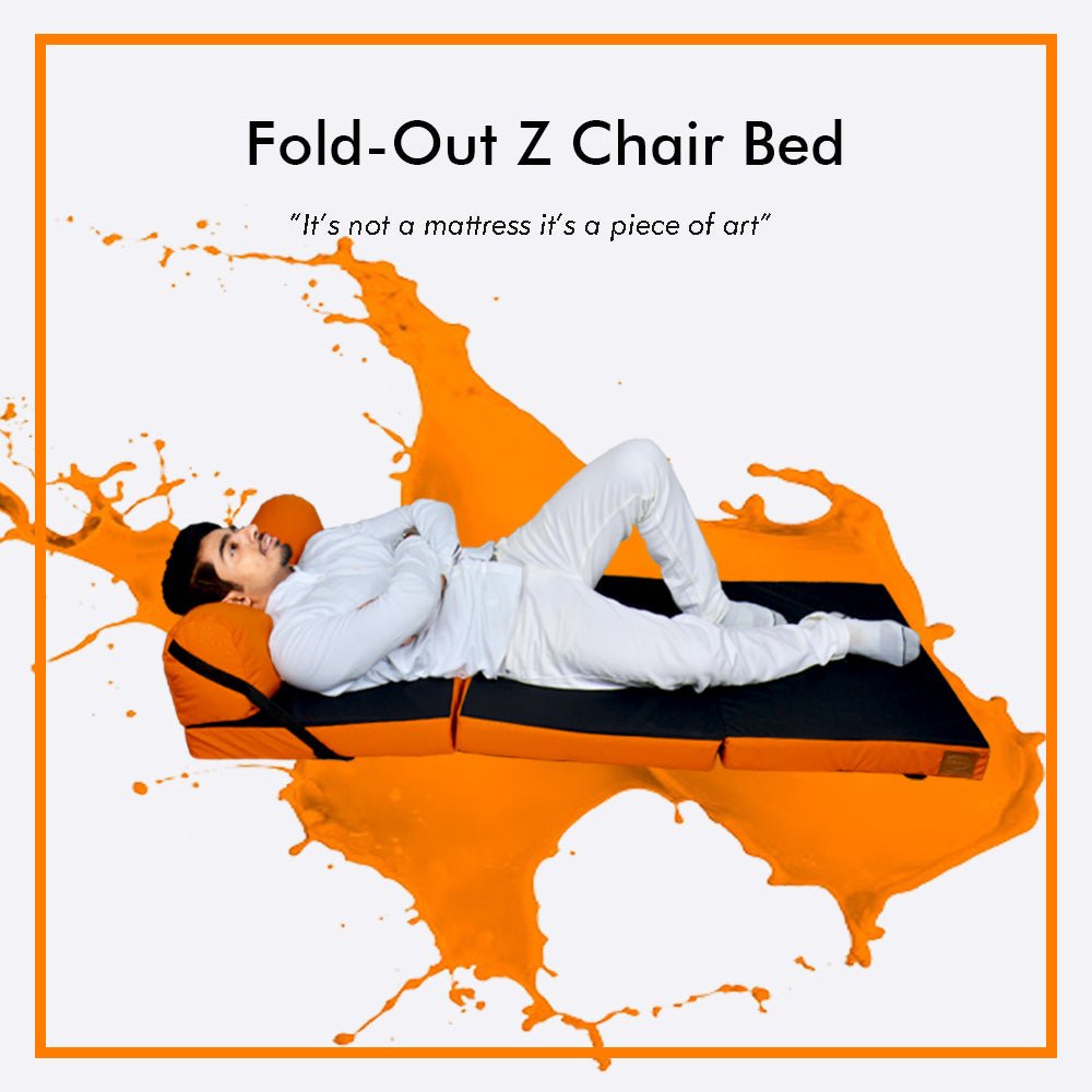 Fold Out Z Chair Bed Fabric Single Chair - Relaxsit