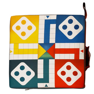 Relaxsit Funky Pouf Cube Luxury Living Room and Bedroom Seating Plus Footstool Size 16’’ x 16’’ x 15" Height -  - Relaxsit