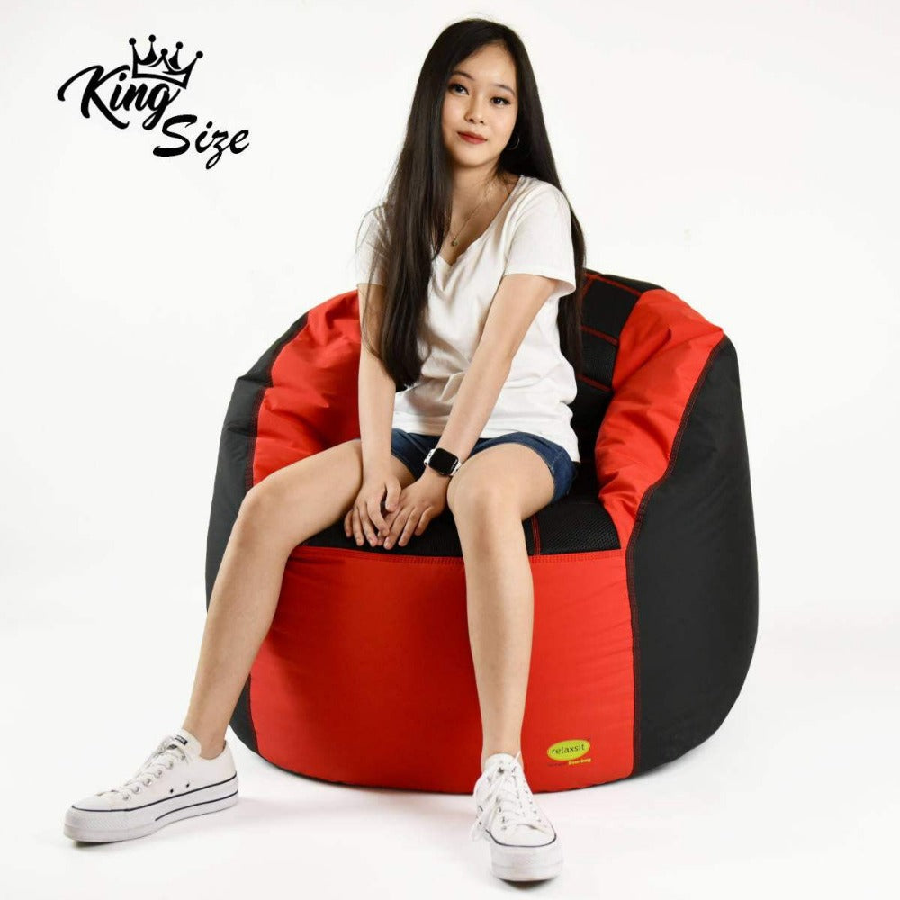 Sports Chair King Size Fabric Bean Bag Sofa - Xl Beanbag Sofa Chair L 110 x W 90 x H 85cm -  - Relaxsit