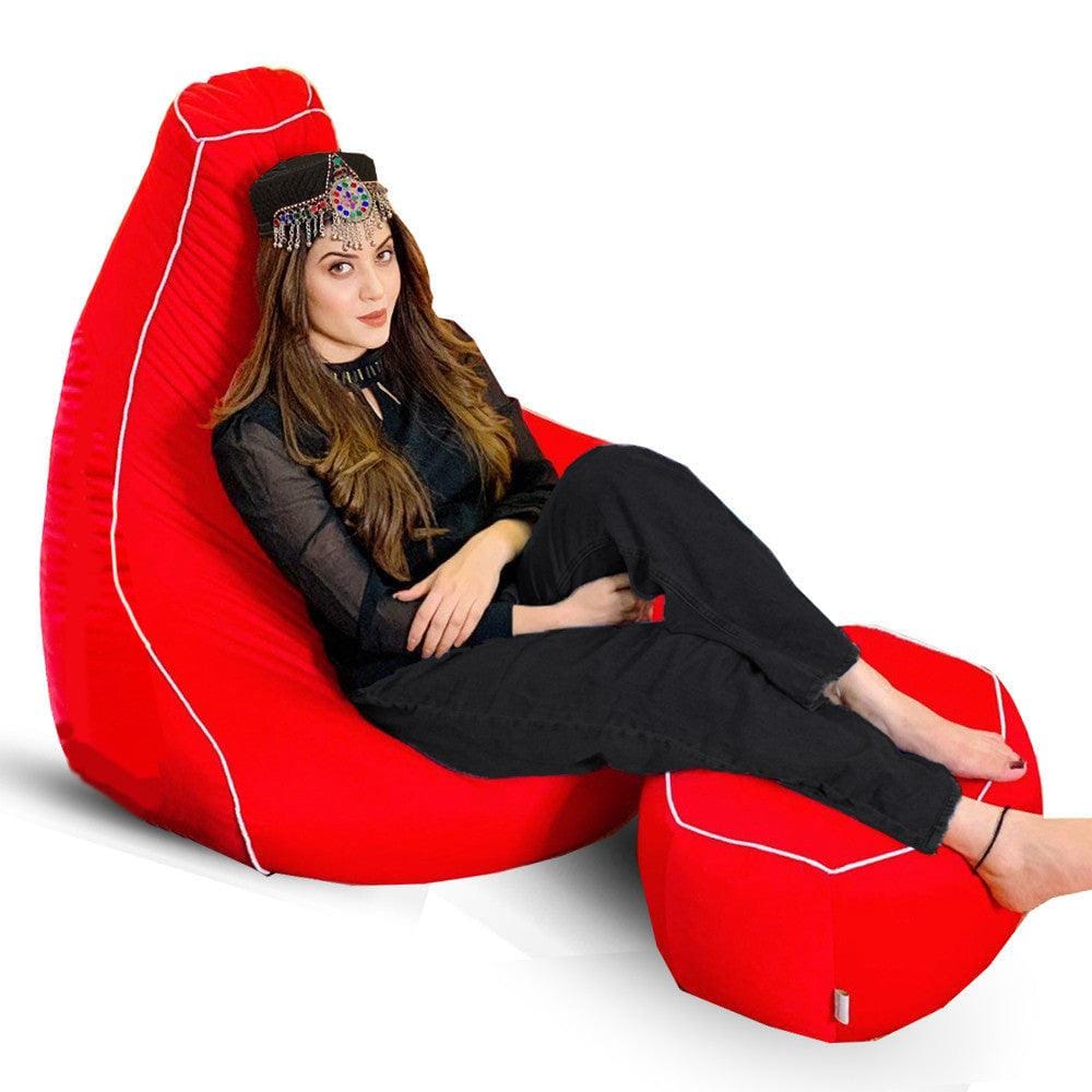 Pear Bean Bag Lounger with foot stool - Relaxsit
