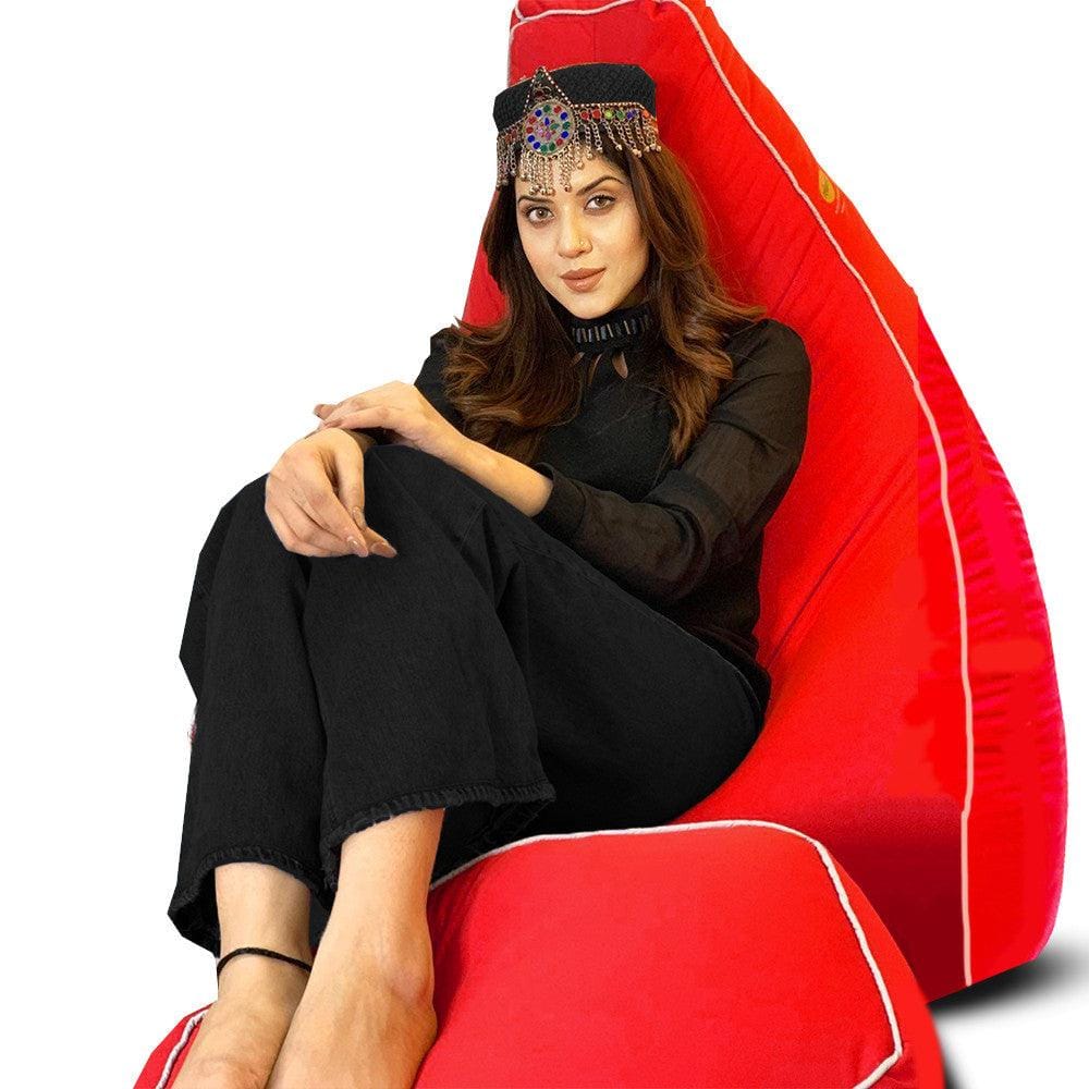 Pear Bean Bag Lounger with foot stool - Relaxsit
