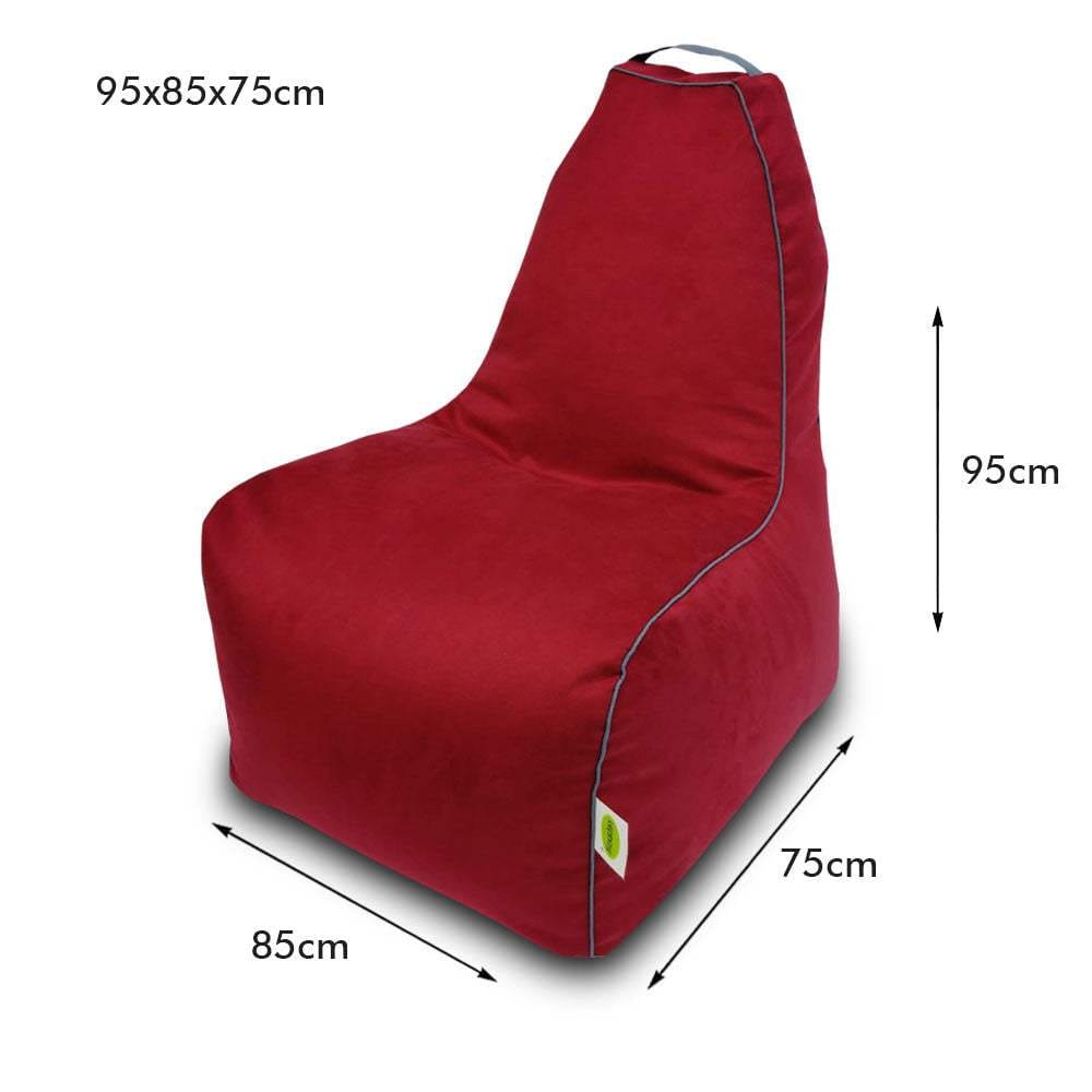 Suede Leather Bean Bag with Side Pocket for Controllers Headset Holder Ergonomically Designed - Relaxsit