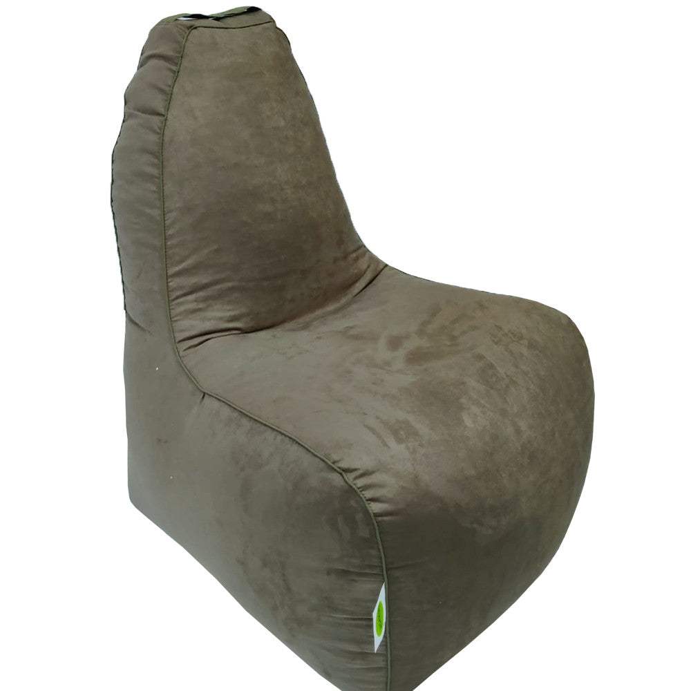 Suede Leather Bean Bag with Side Pocket for Controllers Headset Holder Ergonomically Designed - Relaxsit