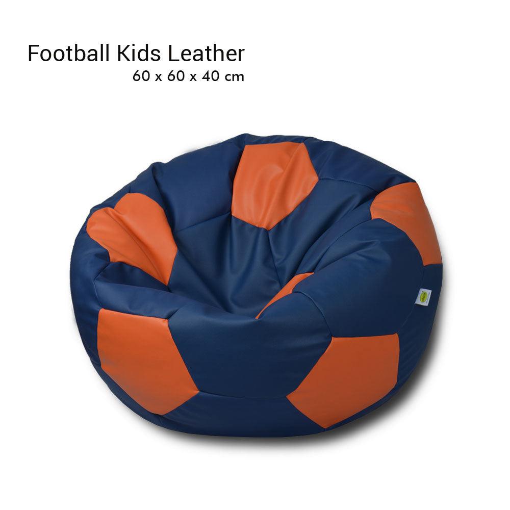 Kids Leather Football Bean Bag Chair - ideal below 10years age -