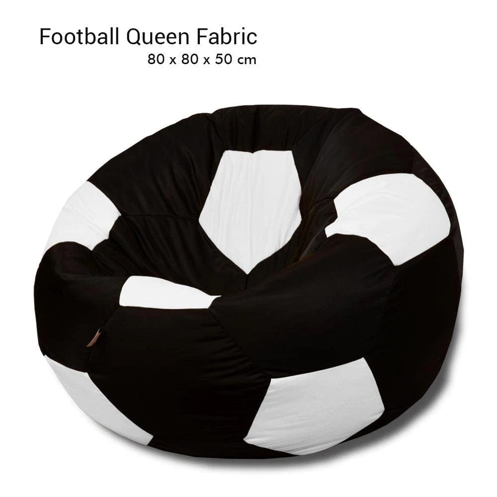 Relaxsit Queen Fabric Football Bean Bag Set – 2 Bean Bag Chairs with a Table – Office and Living Room Seating Solution - Relaxsit