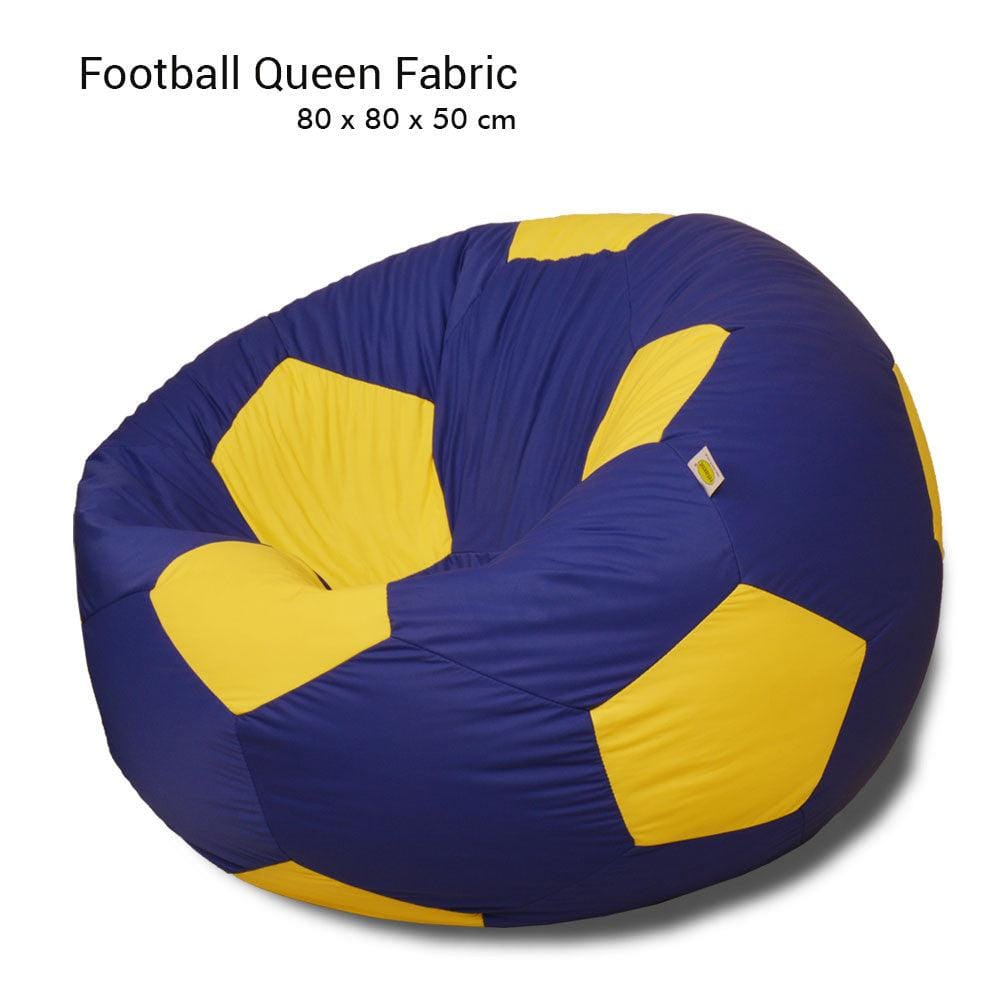 Relaxsit Queen Fabric Football Bean Bag Set – 2 Bean Bag Chairs with a Table – Office and Living Room Seating Solution - Relaxsit