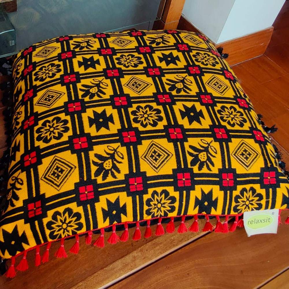 Set of 3 Traditional Pakistani Exports Quality Floor Cushion Covers Relaxsit