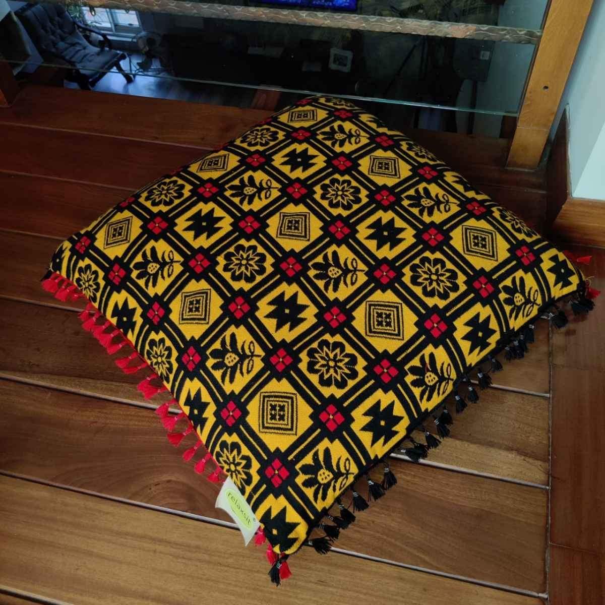 Traditional Floor Cushion Acrylic & polyester Inclusive of filing case size 26 x 26" Cover Relaxsit
