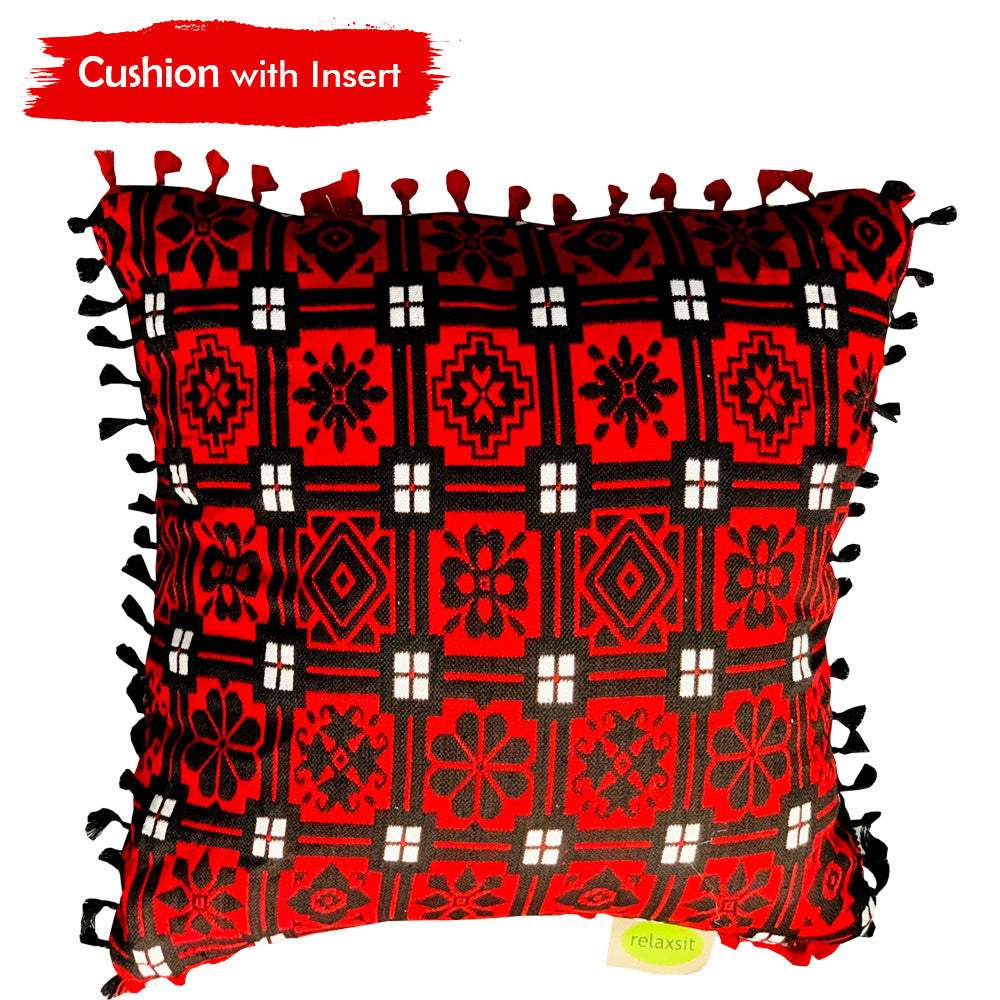 Traditional Floor Filled Cushion Acrylic & polyester Inclusive of filing case size 26 x 26" Relaxsit