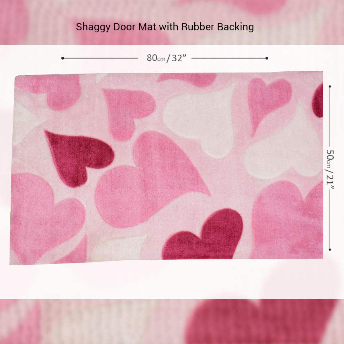 Ultra Soft Texture Chenille Plush Bath Rugs, Non Slip Microfiber Door Mat for Kitchen, 31 x 20" inches or 50 x 80cm - Relaxsit