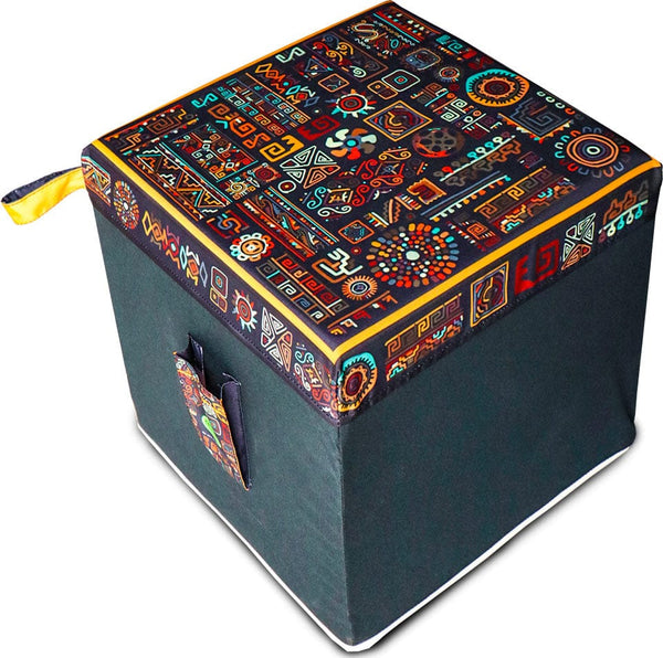 Funky Cube Pouf Luxury Living Room and Bed Room Seating Plus Foot Stool Size 16’’ x 16’’ x 15" Height - Relaxsit