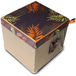Funky Cube Pouf Luxury Living Room and Bed Room Seating Plus Foot Stool Size 16’’ x 16’’ x 15" Height - Relaxsit