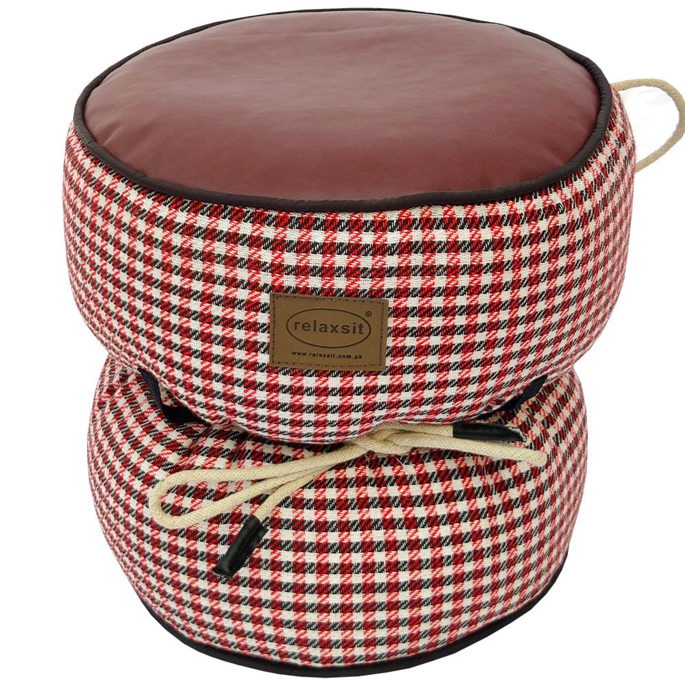 Jacquard Fabric Bean Bag Ottoman Stool - Relaxsit