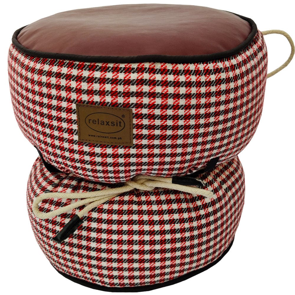 Jacquard Fabric Bean Bag Ottoman Stool - Relaxsit