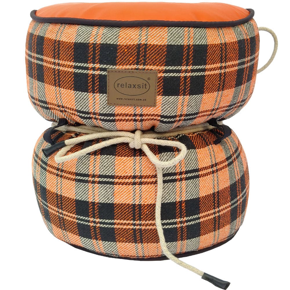 Jacquard Fabric Bean Bag Ottoman Stool - Relaxsit