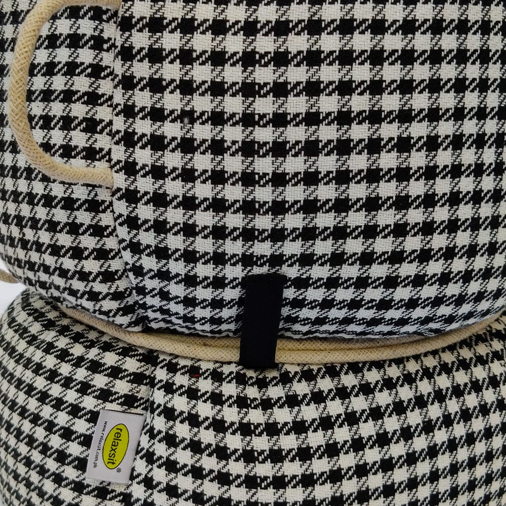 Jacquard Fabric Bean Bag Ottoman Stool - Relaxsit