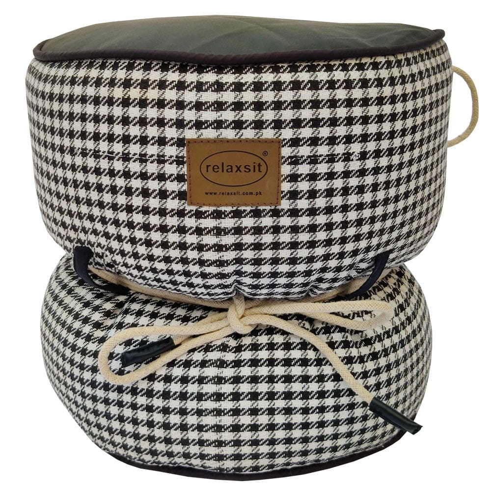 Jacquard Fabric Bean Bag Ottoman Stool - Relaxsit
