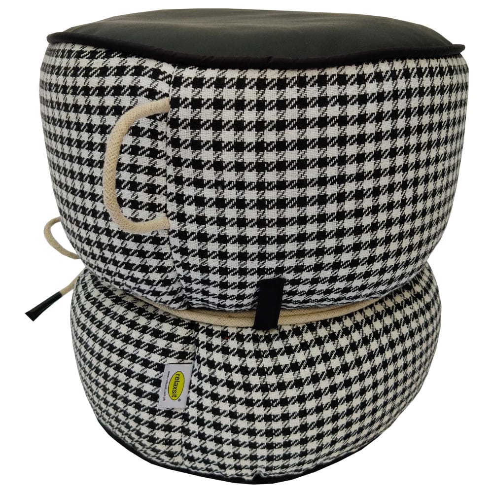 Jacquard Fabric Bean Bag Ottoman Stool - Relaxsit