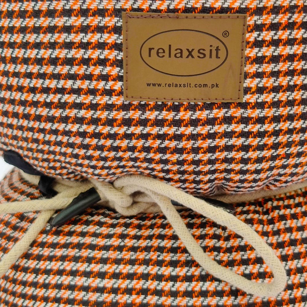 Jacquard Fabric Bean Bag Ottoman Stool - Relaxsit