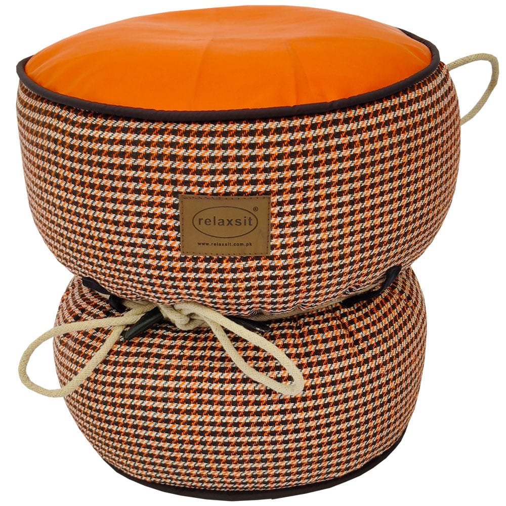 Jacquard Fabric Bean Bag Ottoman Stool - Relaxsit