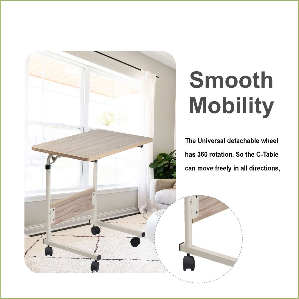 Relaxsit Flexi adjustable C-Table – Bed table, Laptop Trolley Table with Adjustable Height - Relaxsit