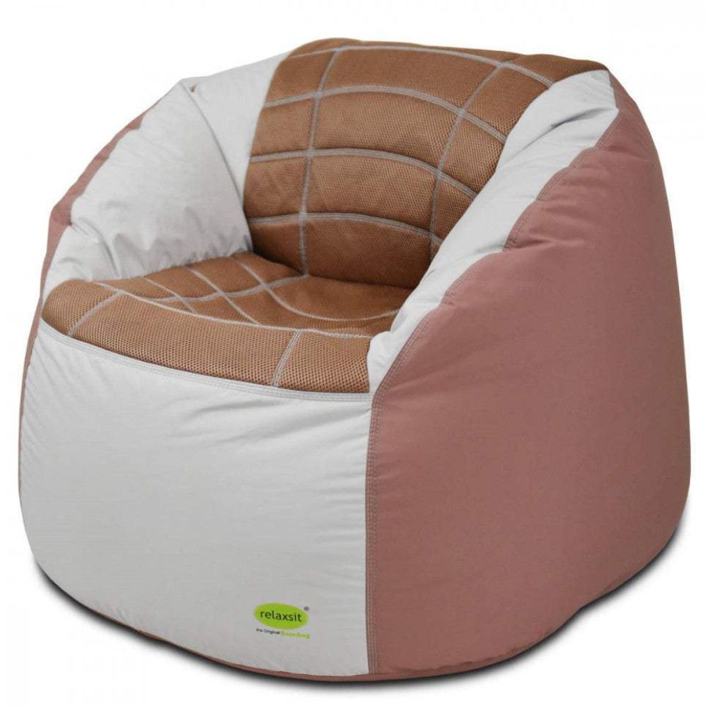 Set of 2 Fabric Sports Chair Bean Bag with stool - Relaxsit