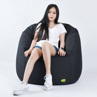 Set of 2 Fabric Sports Chair Bean Bag with stool - Relaxsit