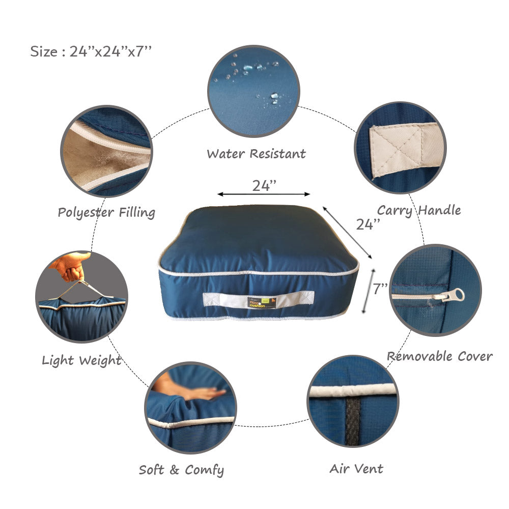 Rubber Coated Fabric Floor Cushion - Relaxsit