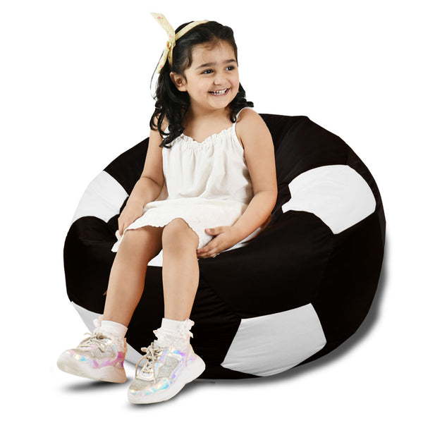Relaxsit Kids Fabric Football Bean Bag – Luxury Room Comfy Furniture – Bean Bag Chair with Cool Imprinting