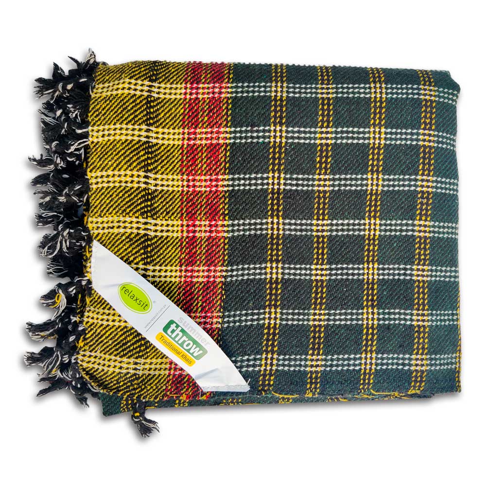 Cotton Summer Throw Kasuri khais Bed Throw Travel Blanket - relaxsit,.official