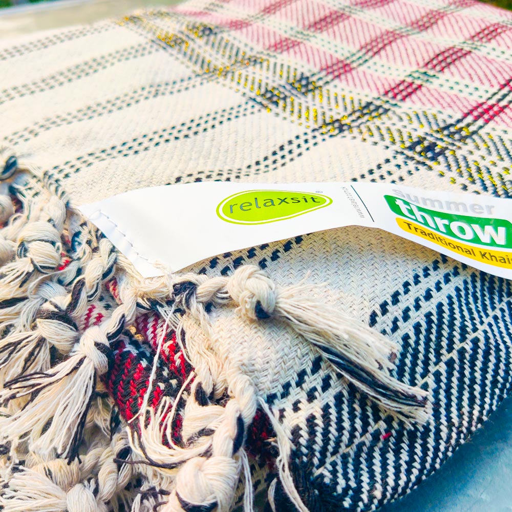 Cotton Summer Throw Kasuri khais Bed Throw Travel Blanket - relaxsit,.official