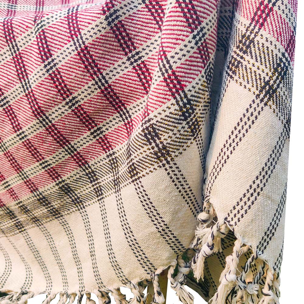 Cotton Summer Throw Kasuri khais Bed Throw Travel Blanket - relaxsit,.official