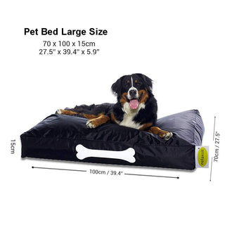 Washable Waterproof Pet Bed Large Size Filled with Beans Removable Cover for cats & Dogs Large Size - Relaxsit