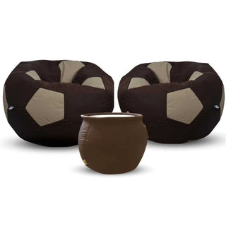 Queen Size Football Bean Bag set With Stool - Relaxsit