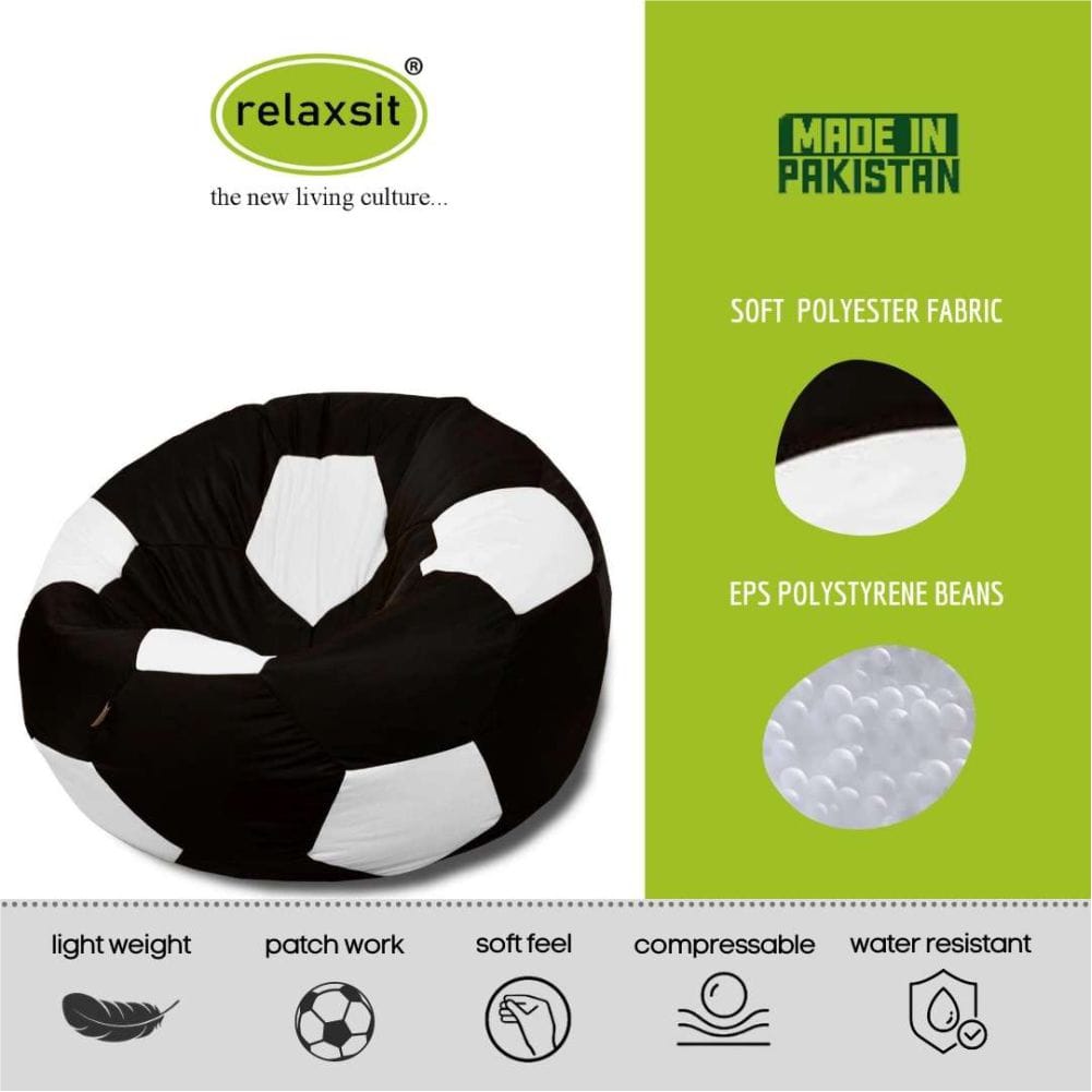 Queen Size Football Bean Bag set With Stool - Relaxsit