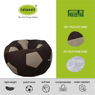 Queen Size Football Bean Bag set With Stool - Relaxsit