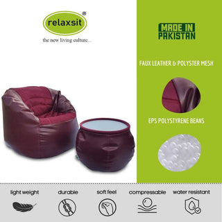 Sports Chair King Size Fabric Bean Bag Sofa - Xl Beanbag Sofa Chair L 110 x W 90 x H 85cm -  - Relaxsit