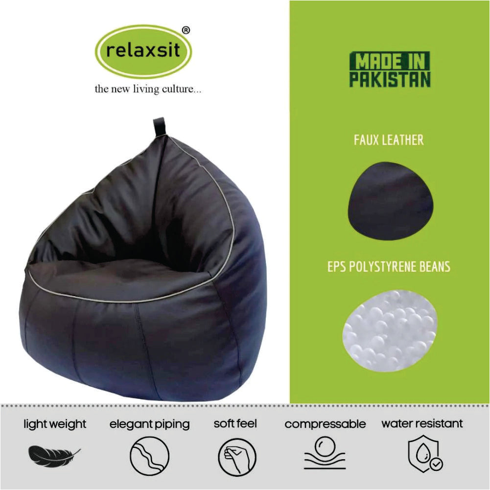 Trio Leather Bean Bag - Relaxsit