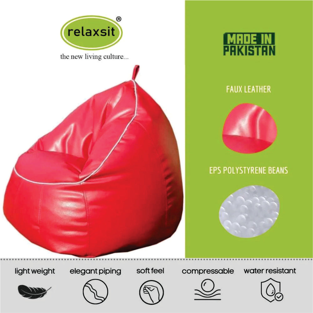 Trio Leather Bean Bag - Relaxsit