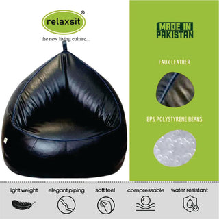 Trio Leather Bean Bag - Relaxsit