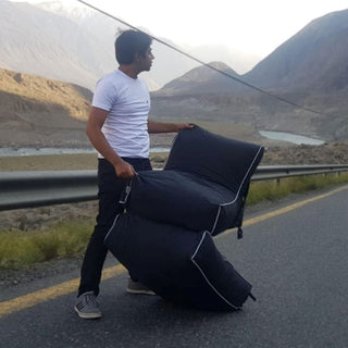 Relaxsit Wallow Bean Bag Bed Chair – Multipurpose Water Repellant Flip out Sofa – Polyester Bean Bag with Easy Refilling Option - Relaxsit