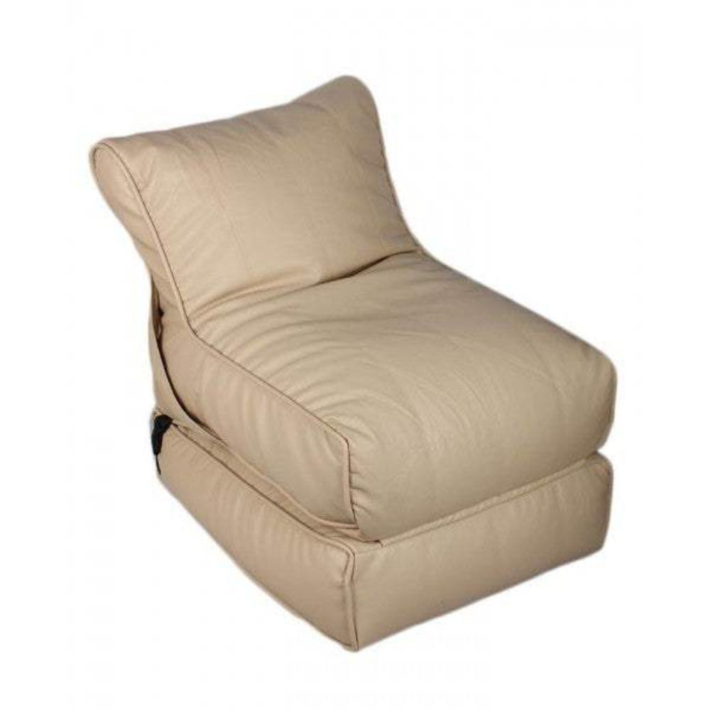 Wallow Flip-Out Lounger Leather Bean Bag Bed Chair Sofa - Relaxsit