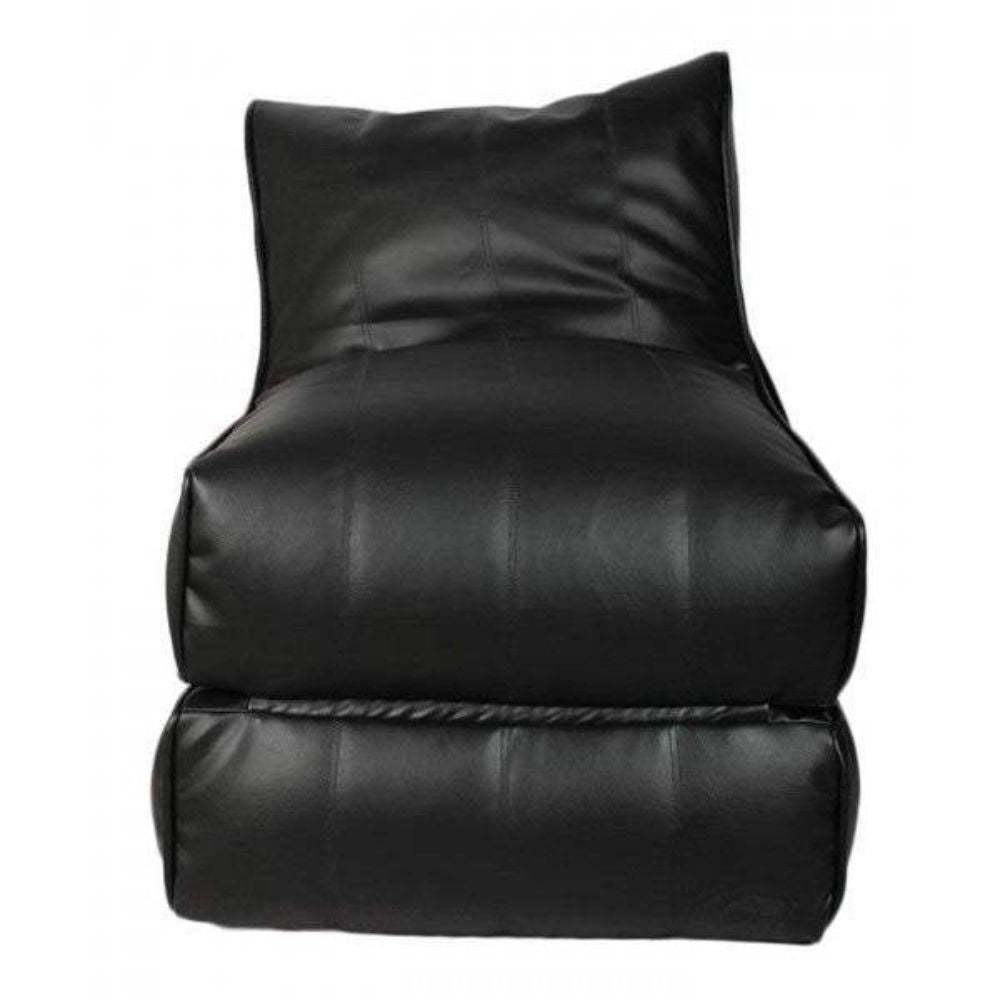 Wallow Flip-Out Lounger Leather Bean Bag Bed Chair Sofa - Relaxsit