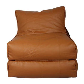 Wallow Flip-Out Lounger Leather Bean Bag Bed Chair Sofa - Relaxsit