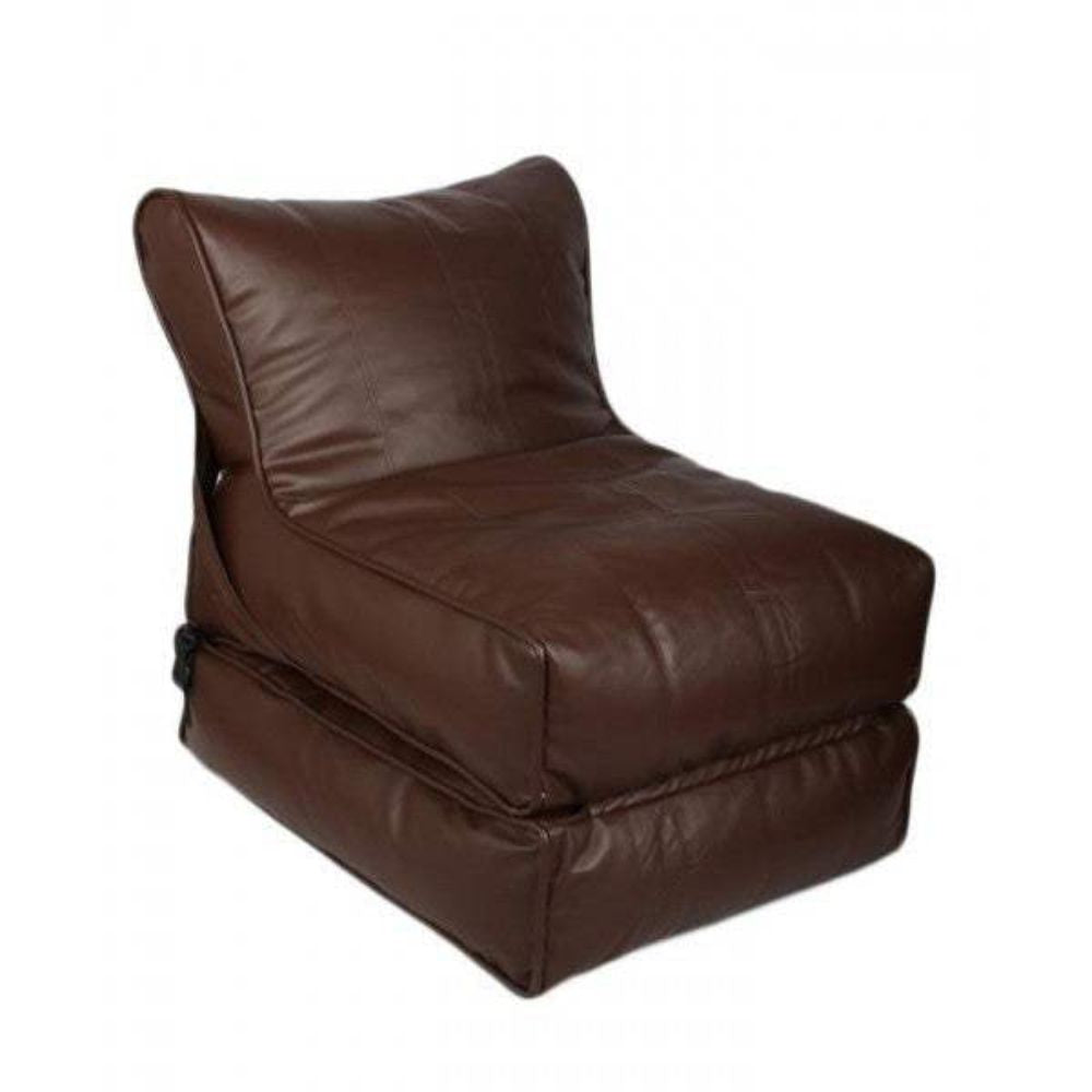 Wallow Flip-Out Lounger Leather Bean Bag Bed Chair Sofa - Relaxsit