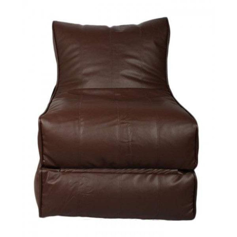 Wallow Flip-Out Lounger Leather Bean Bag Bed Chair Sofa - Relaxsit